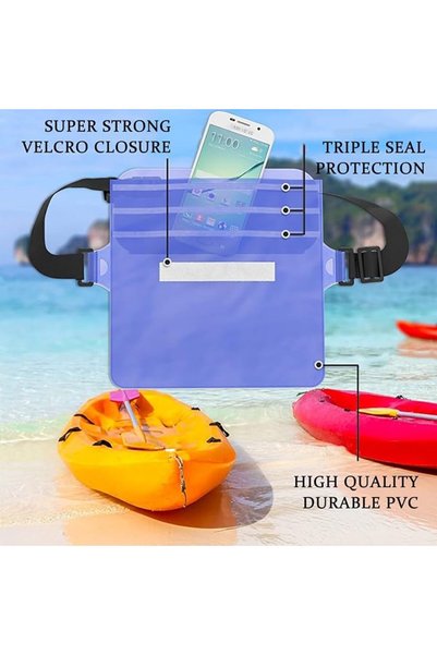 Yelajoy Waterproof Waist Pouch Dry Bag, 2-Pack Touchscreen Phone Pouch with Adjustable Strap, Triple