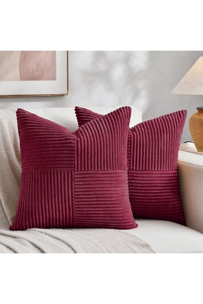 Fancy Homi 2 Packs Grey Blue Decorative Throw Pillow Covers 18x18 Inch for Co...