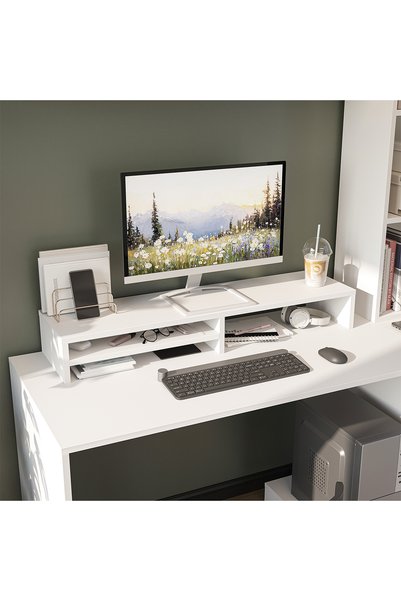 ROOMART Mode Çalışma Masası Raflı Monitör Standı 100 cm