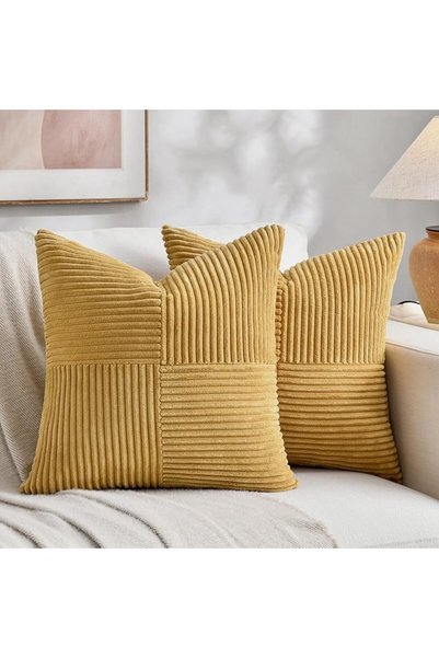 Fancy Homi 2 Packs Grey Blue Decorative Throw Pillow Covers 18x18 Inch for Co...