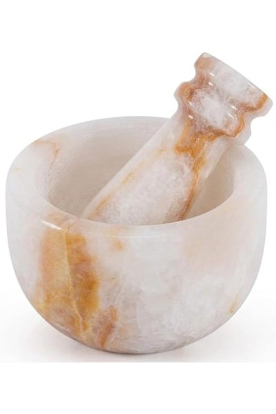 marblexpo Marble Herb & Spice Grinder 3" Inch Green Onyx Handmade – Natural Stone Mortar & Pestle Set for Garl