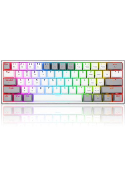 REDRAGON K616 Fizz PRO Keyboard, White-Gray-Red