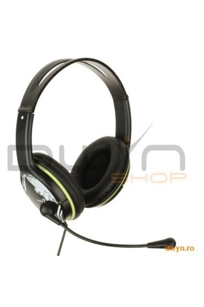 GENIUS Casti 'HS-400A' + microfon, control volum, Green '31710169100'