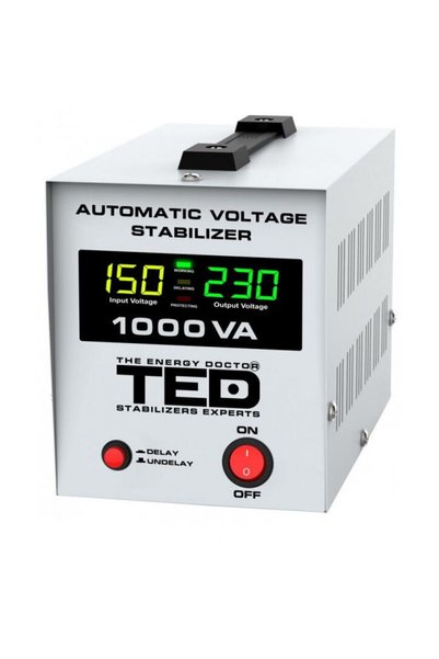 TED Electric Voltage stabilizer TED000040 600W 230V with 2 Schuko outputs and...