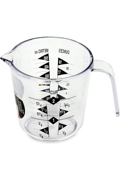 Chef Craft Select Plastic Measuring Cup, 2 Cup, Clear