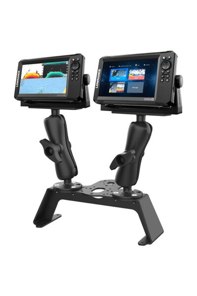 ram mounts RAM® Fishfinder Deck Kit with Dual Marine Electronics Mount