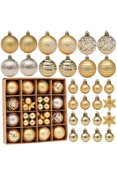GGEROU 42 Pcs Christmas Tree Balls Ornaments, Christmas Decorative Hanging Ba...