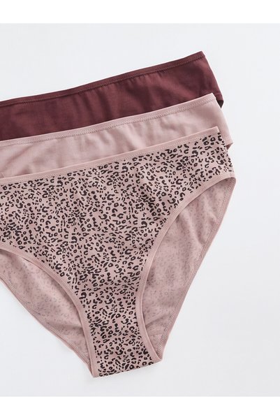 LC Waikiki Lcw Dream Brown Combed Cotton Women's Panties with Nevavm Difference