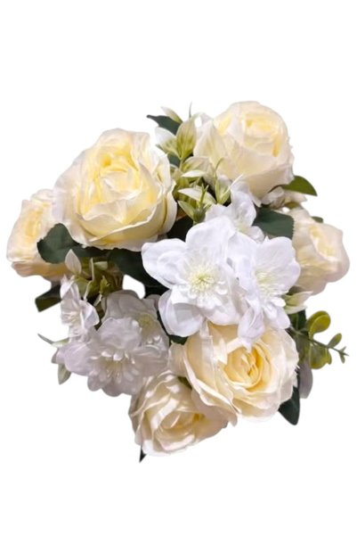 Toybox Artificial Flowers Artificial Rose Bouquet for Wedding & Home Decoration