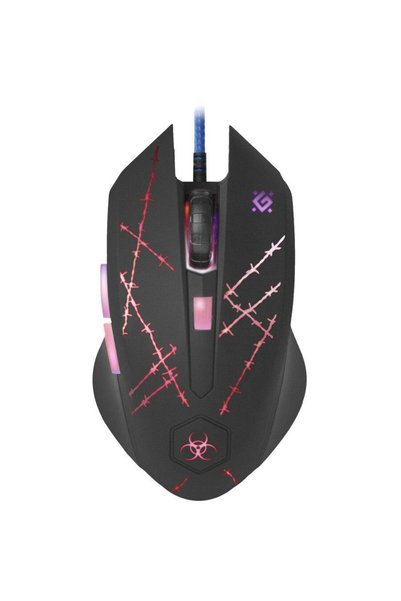 Defender Mouse Gaming Forced GM-020L, Wired, iluminare RGB, Negru