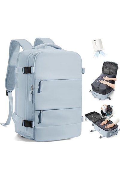 SZLX Vacuum Backpack with Pump Carry On Luggage Airline Approved Women Men