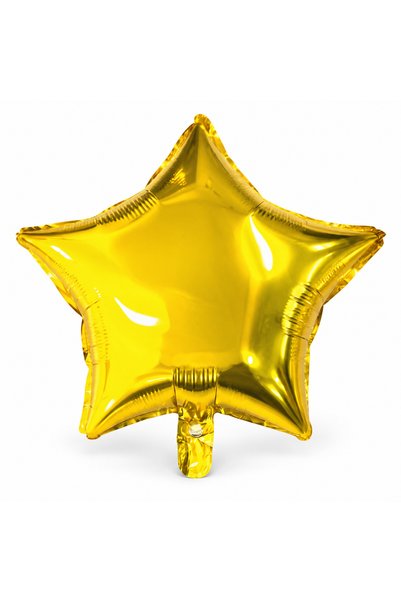 Metalik Sarı Yıldız Folyo Balon 45 cm Parti Süsü