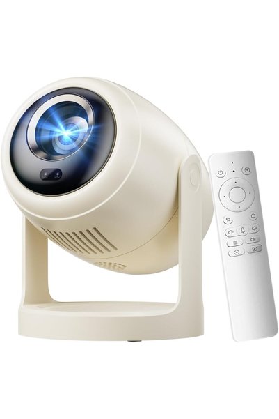 Generic جهاز عرض صغير مزود بتقنية Wi-Fi 6 وبلوتوث 5.0، جهاز عرض محمول يدعم دق...
