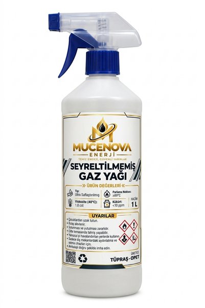 MUCENOVA Orijinal Gazyağı 1 Lt Sprey - Motosiklet Zincir ve Motor Temizleme, ...