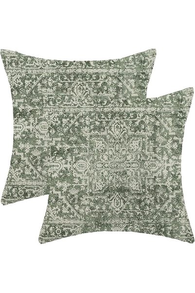 Gohdiwh Boho Pattern Pillow Covers Set of 2, Ethnic Pattern Rug Design, Linen...