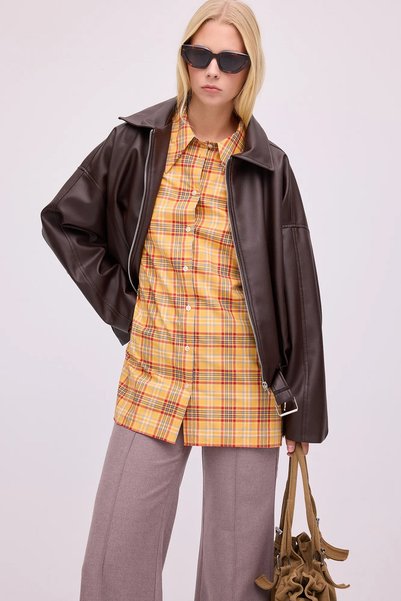 Touché Privé Plaid Shirt with Wide Cuffs
