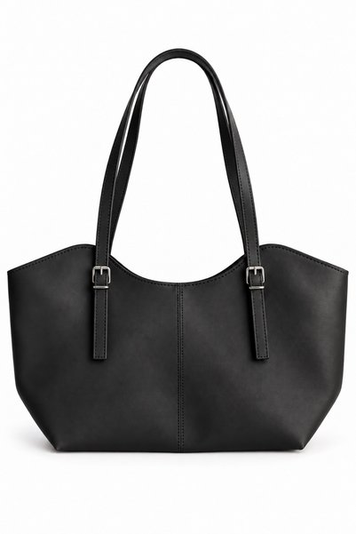 Genel Markalar Kadın Büyük Boy Shopper Omuz Çantası Uzun Saplı Tokalı Minimal...
