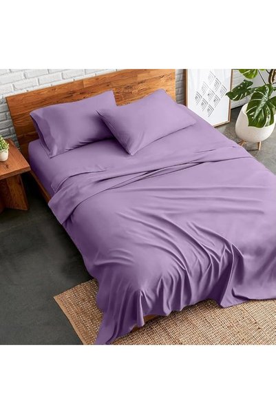 Sandy Home طقم ملاءات سرير وغطاء وسادة فندقي فاخر من ساندي، مكون من 3 قطع، نا...