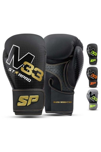 Generic Brand Starpro Black Boxing Gloves for Training, Sparring, Kickboxing,...