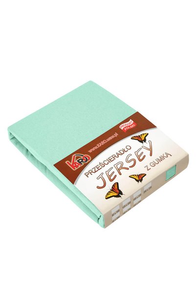 Karo Cearceaf cu banda elastica Karo, Jerseu, 150g/m2, 80x160cm, Verde fistic
