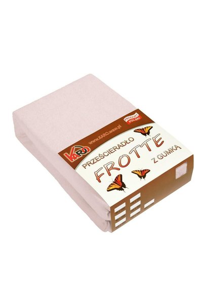 Karo Cearsaf frotte cu elastic 120x200 roz pudrat 200g/m2
