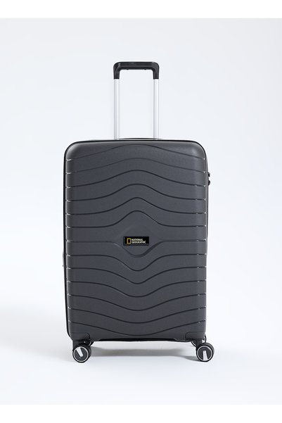 NATIONAL GEOGRAPHIC Antrasit Çekçekli Sert Valiz NG5242 65 CM ORTA