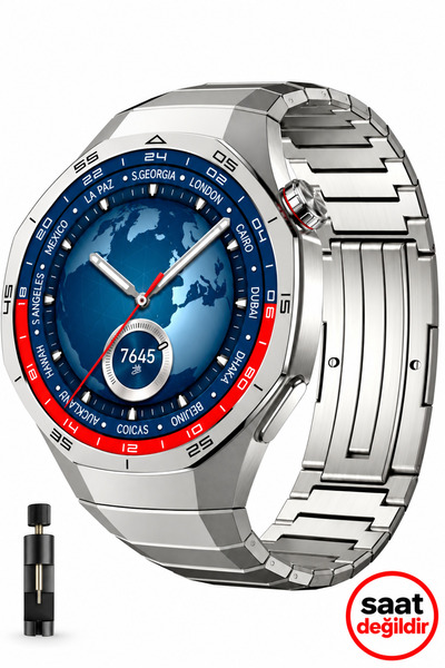Dexmon Huawei Watch GT 7 Pro / GT 6 Pro 46mm Uyumlu Kavisli Giriş Titanyum Me...