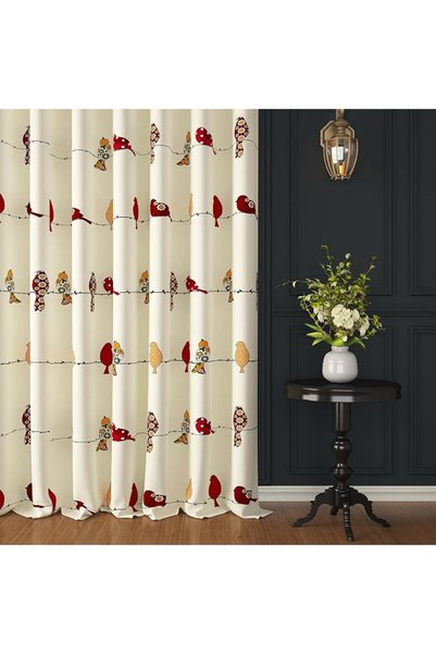 Fashion Story Home ستائر نوافذ Story@Home بطول 5 أقدام، مصنوعة من القطن 100%،...