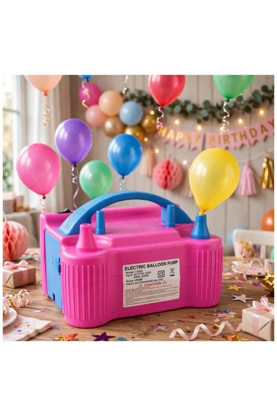 NO BRAND Umflător electric pentru baloane, 600 W, roz și albastru, pompă elec...