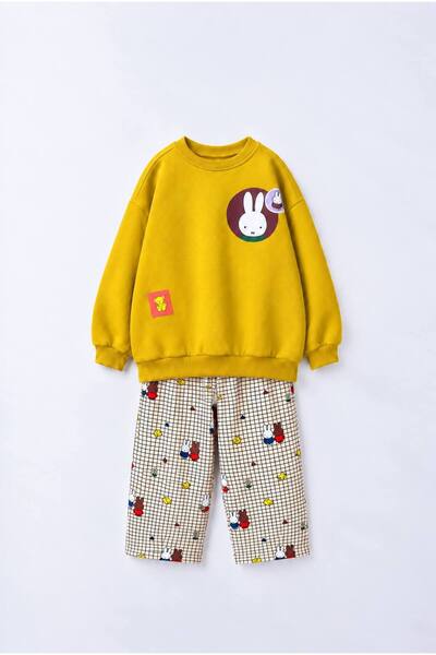 Karaniko Kids طقم علوي وسفلي مطبوع عليه Miffy للأطفال من الجنسين