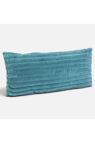 OEM Pernă decorativă pentru canapea, culoare petrol, cu blană artificială, 70...