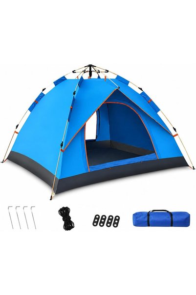 urevo Portable Camping Tent 2-3 Person, 150×200×130cm Lightweight Double Door...
