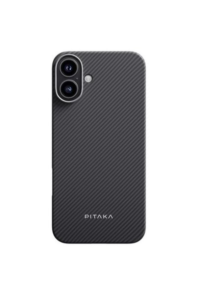 PITAKA MagEZ 5 600D MagSafe калъф, за iPhone 16 Plus, Черен/Сив