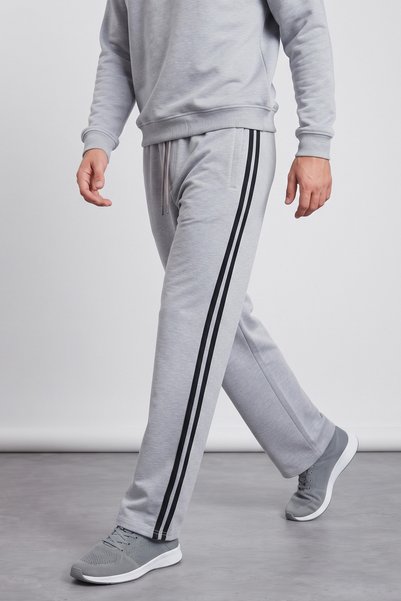 Fulla Moda بنطلون رياضي مخطط بحزام خصر وجيوب بسحاب