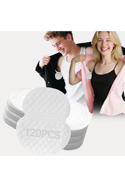 Generic وسادات ماصة للعرق تحت الإبط، 120 قطعة للرجال والنساء، مريحة، غير مرئي...