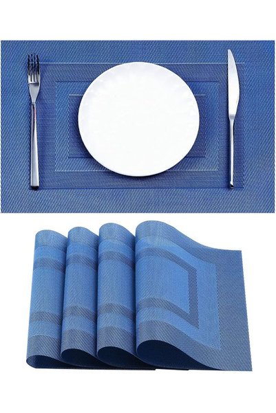 GENERAL Leetaltree Brown with Black Striped Placemats Set of 6 - Heat Resista...