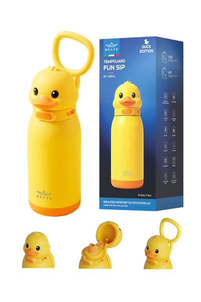 Brave TempGuard Fun Sip Kids Water Bottle 414ml/14oz, Double Wall Vacuum Insu...