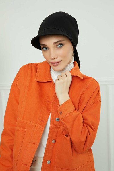 METKAR Bandana Cap with Visor,B-71 Black