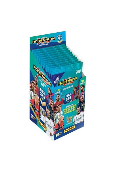 Panini بطاقة كرة القدم فيفا 365 أدينالين إكس إل 2027، صندوق مغلق يحتوي على 24...