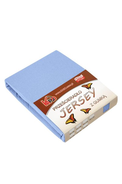 Karo Cearceaf cu banda elastica Karo, Jerseu, 150g/m2, 70x140cm, Albastru