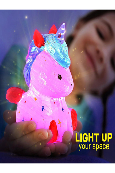 Siotay Set creativ Unicorn pentru pictură, lampă 3D DIY pentru copii, cadou