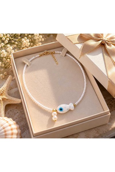 Yağmur Women's Summer Fish Necklace Holiday Beach Sea Combination Accessories Jewelry