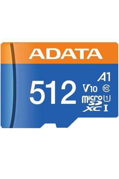 Adata Premier 512Gb 100/25 Mb/S Class10 Microsdxc Memory Card with Adapter