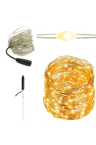 Martom Ghirlandă luminoasă cu 300 LED-uri, lumină caldă, tip păr de înger