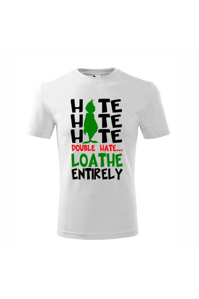 Malfini Tricou personalizat, Grinch # 149, Bumbac 100%, Alb, Barbat, Marimea S