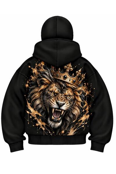 LAND MODA Snow Masked Ninja Unisex Sweatshirt Cardigan 2Strands Thick Fleece