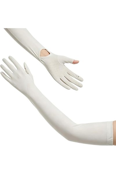 GENERAL UPF 50+ UV Sun Protection Woman Gloves - Sunblock Fingerless and Full...