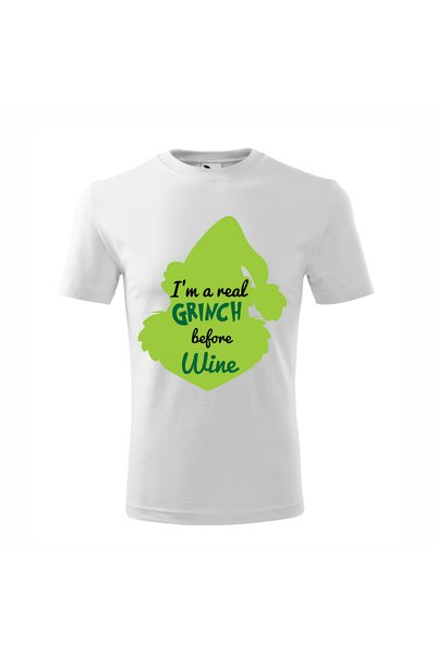 Malfini Tricou personalizat, Grinch # 46, Bumbac 100%, Alb, Barbat, Marime M