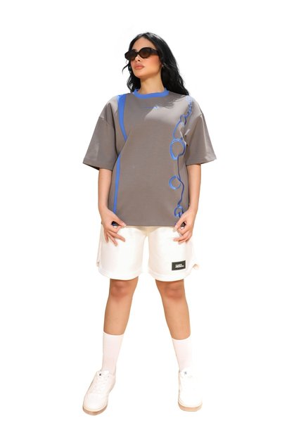 Adax Blue Chin T-Shirt - Gray