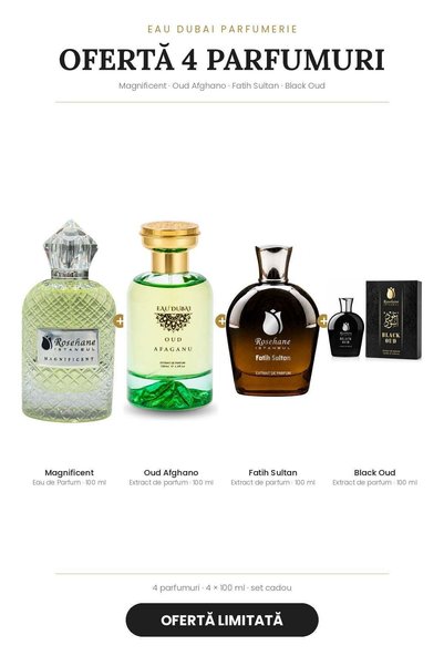rosehane Ofertă de parfumuri 4 × 100 ml – Magnificent + Oud Afghano + Fatih S...